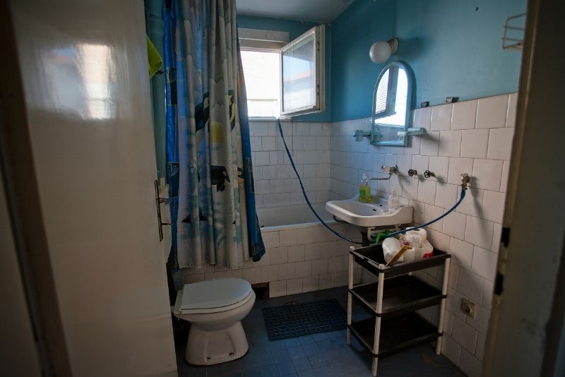 small bathroom space under renovation in Cairns